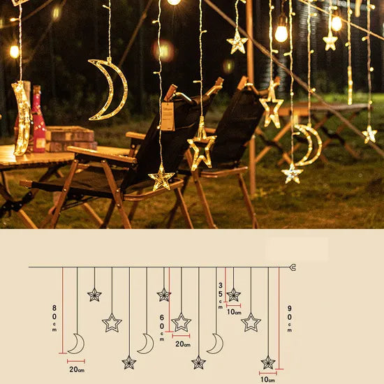 Star & Mood Dripping Christmas Light Decor