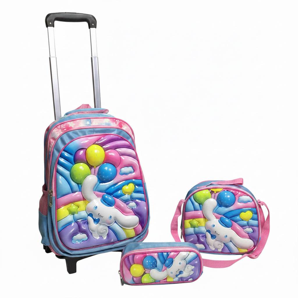 Favorite Character Back to School Trolley Bag With Lunch & Pencils Bag