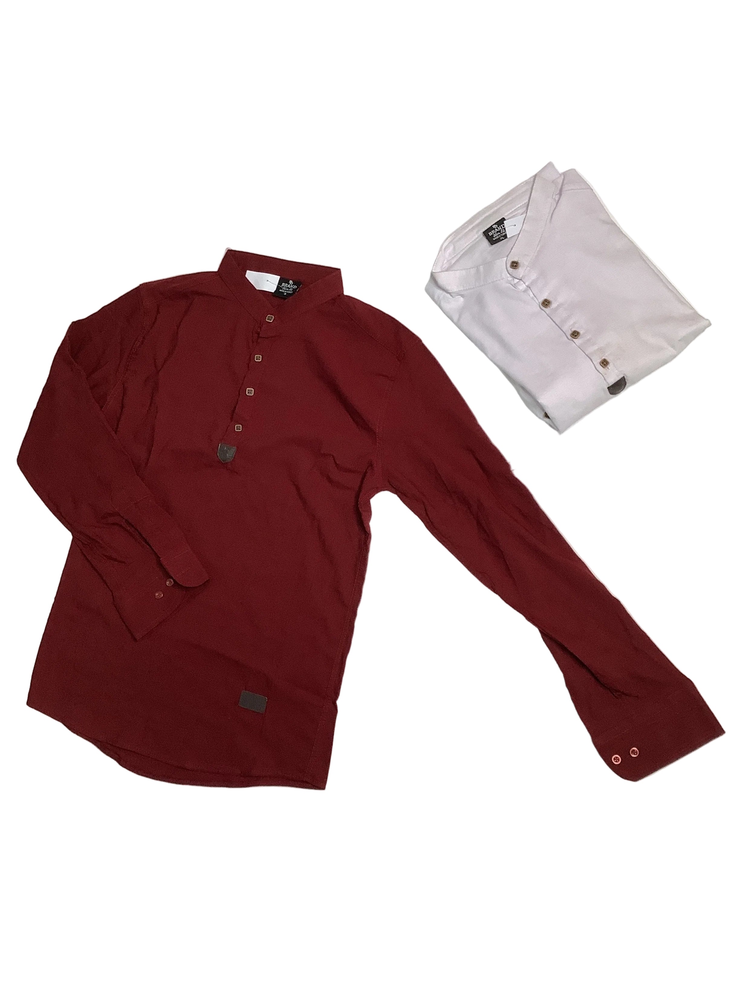 Brand Slim Fit Long Sleeve Shirt