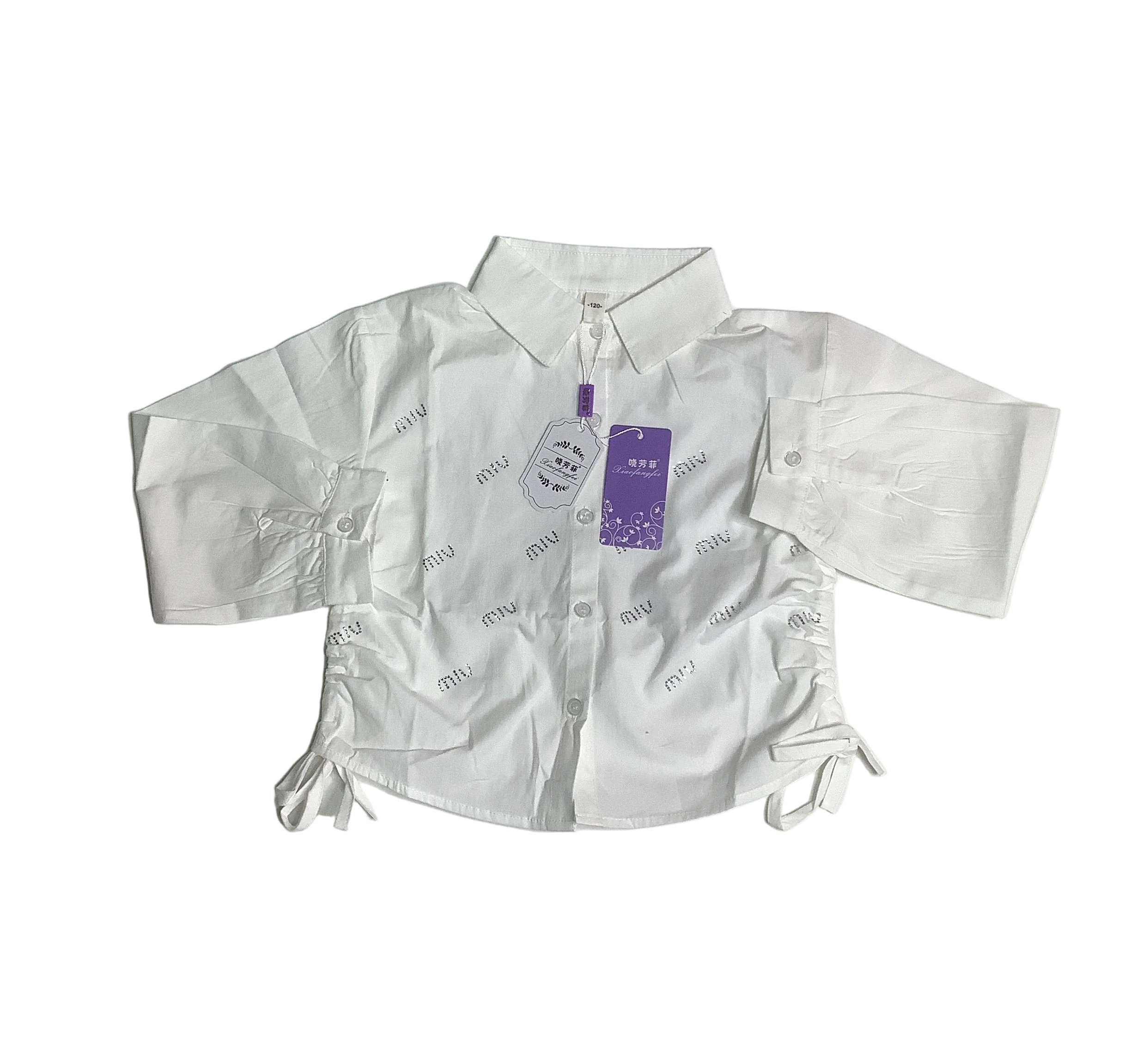 Xiaofangfei Girl's White Top Shirt.