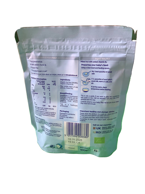 Aptamil Organic Baby Rice 100g (4-6months +)