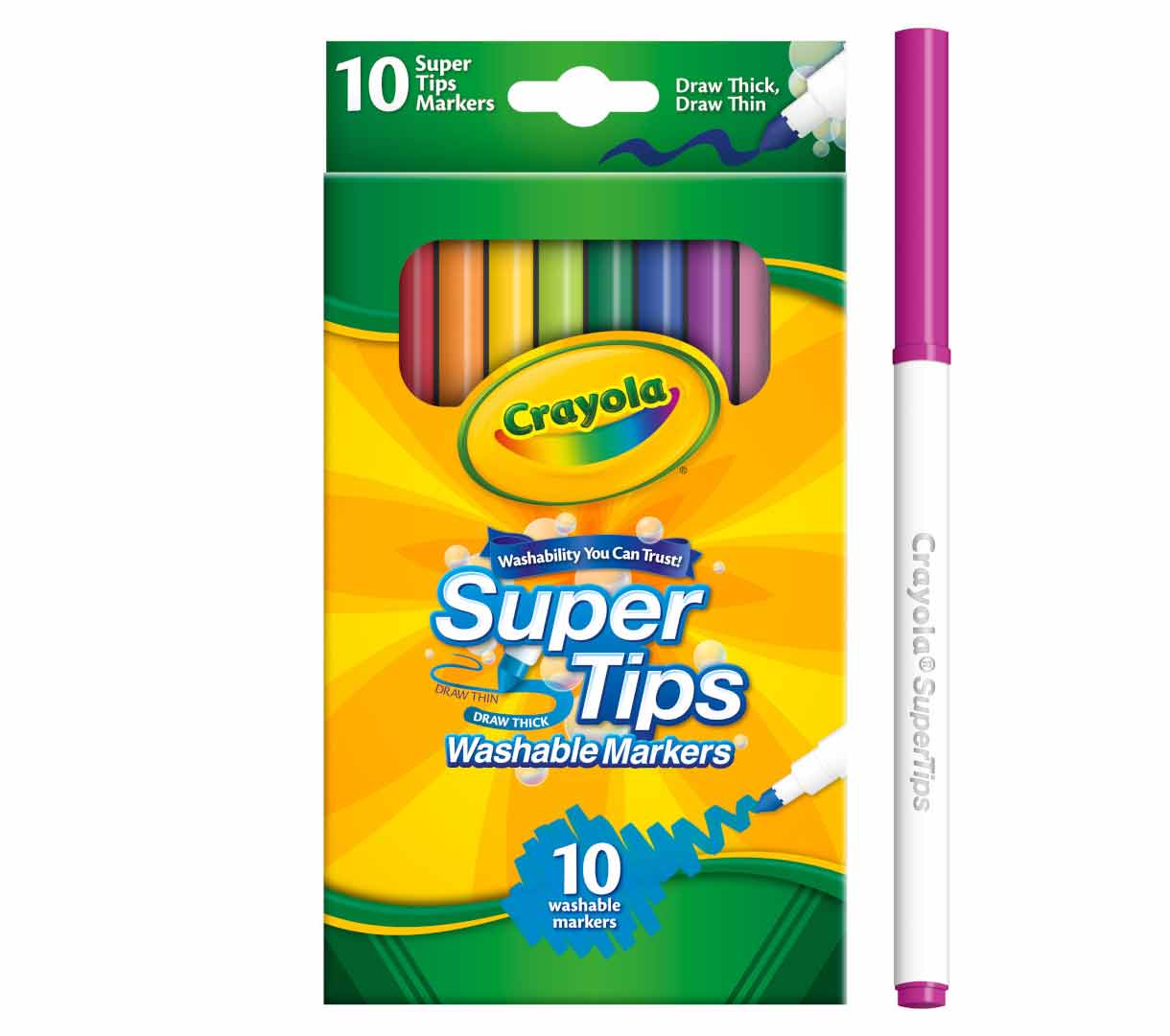 Crayola Super Tips 10 Washable Markers