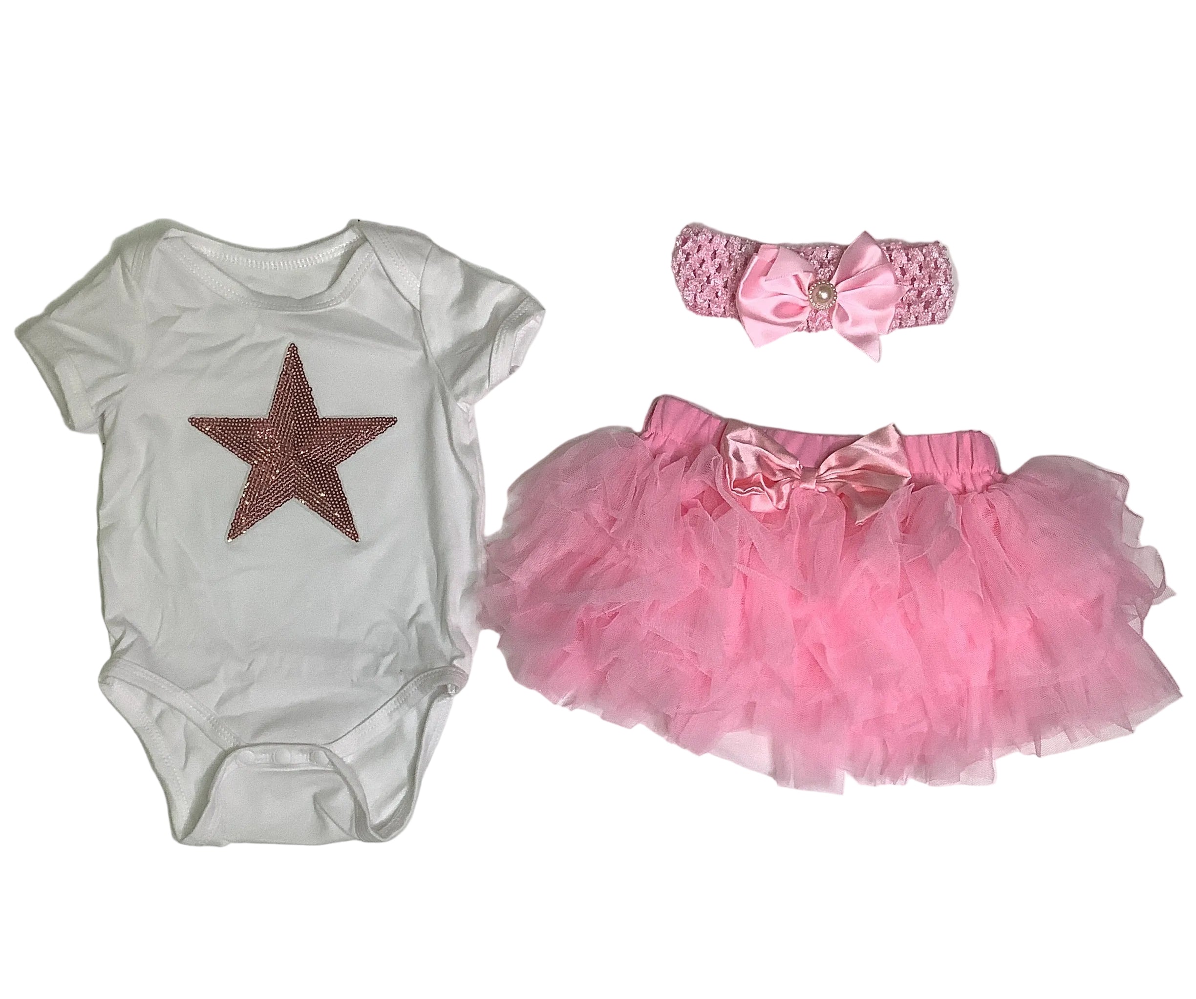 Girls Ballet 3 Piece Set(Body suit,Skirt & Headband)