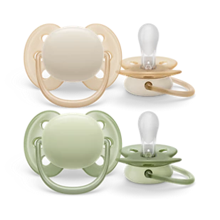 Philips Avent Ultra Soft Orthodontic Pacifier 2in1, 0% Sans BPA Free (0-6m)