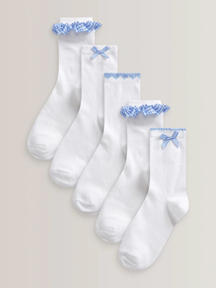 White with blue Socks(2-14year)