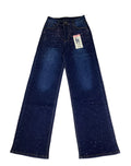 Crisscross Denim Shorts (Jean Trouser With Stone).