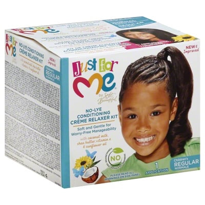 Just For Me No-Lye conditioning crème relaxer kit
