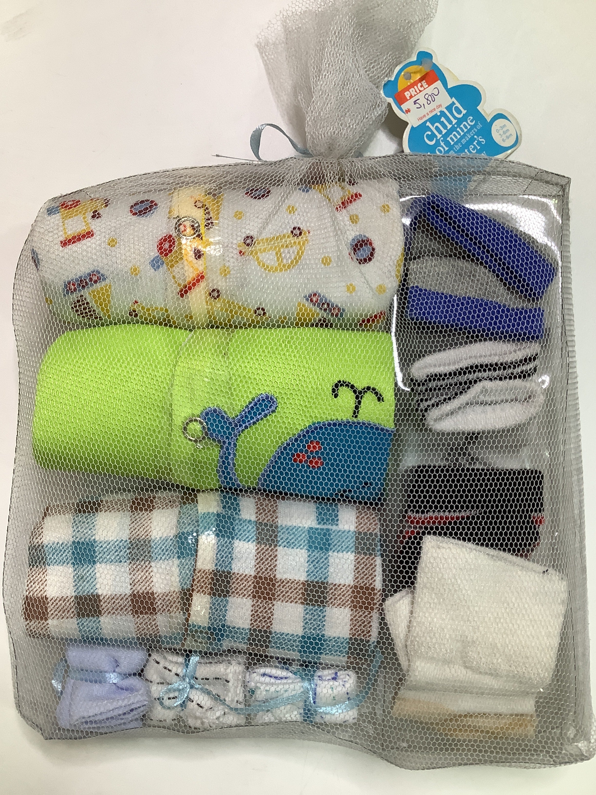 Child Of Mine Set of Baby Bodysuits With Socks and face towel