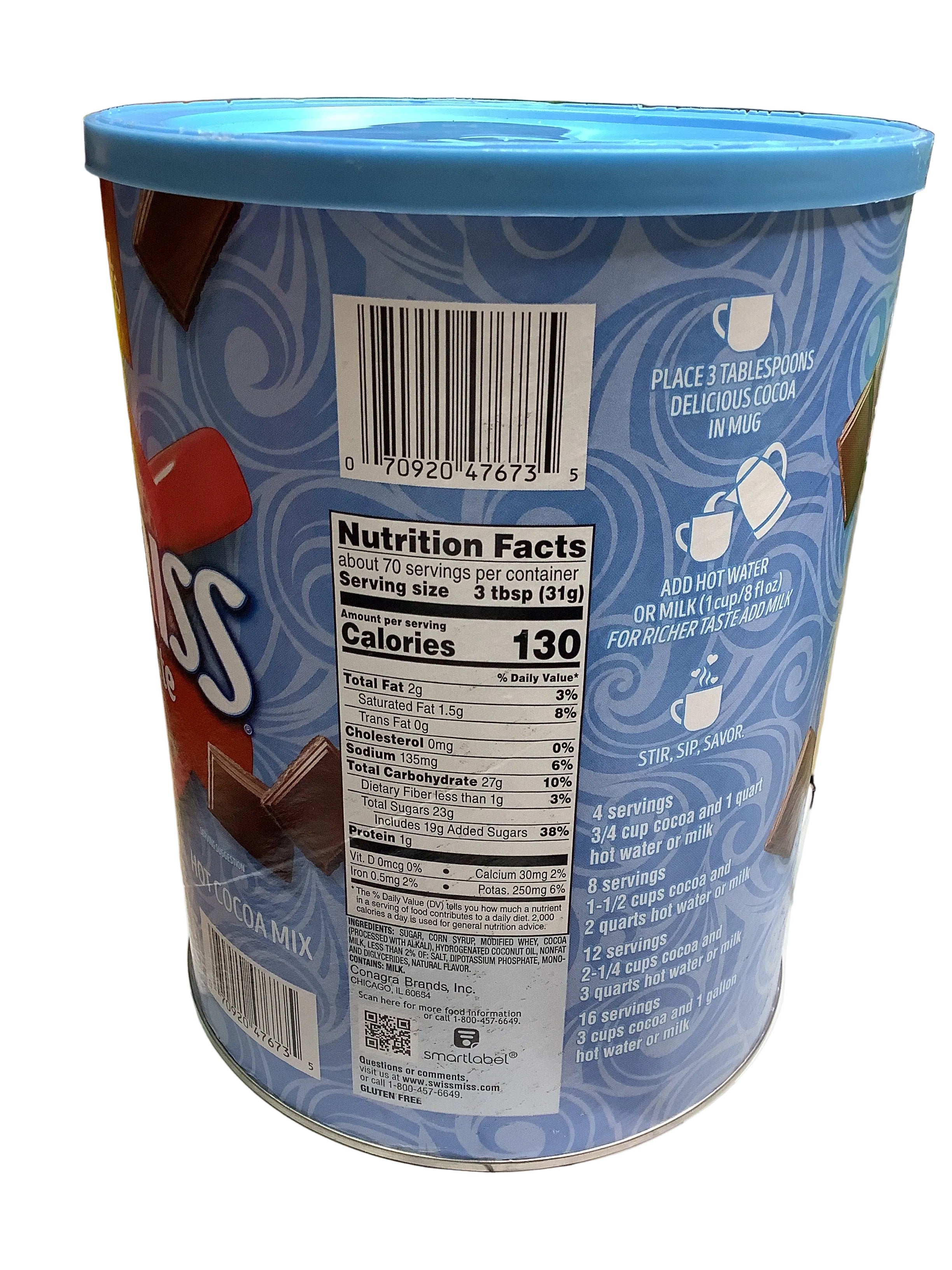 Swiss Miss Milk Chocolate Flavour Hot Cocoa Mix(2.17kg)