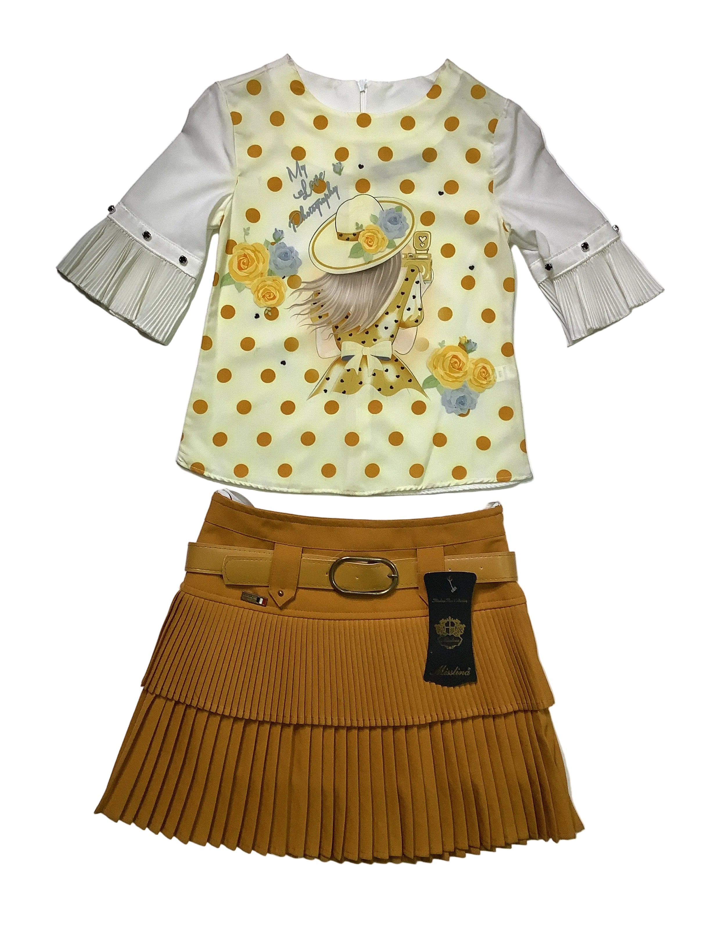 Misslina Rose Girls 2 Piece Set Skirt & Top