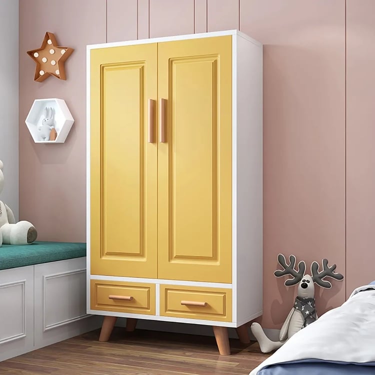 New Wooden Wardrobe (Yellow & White).