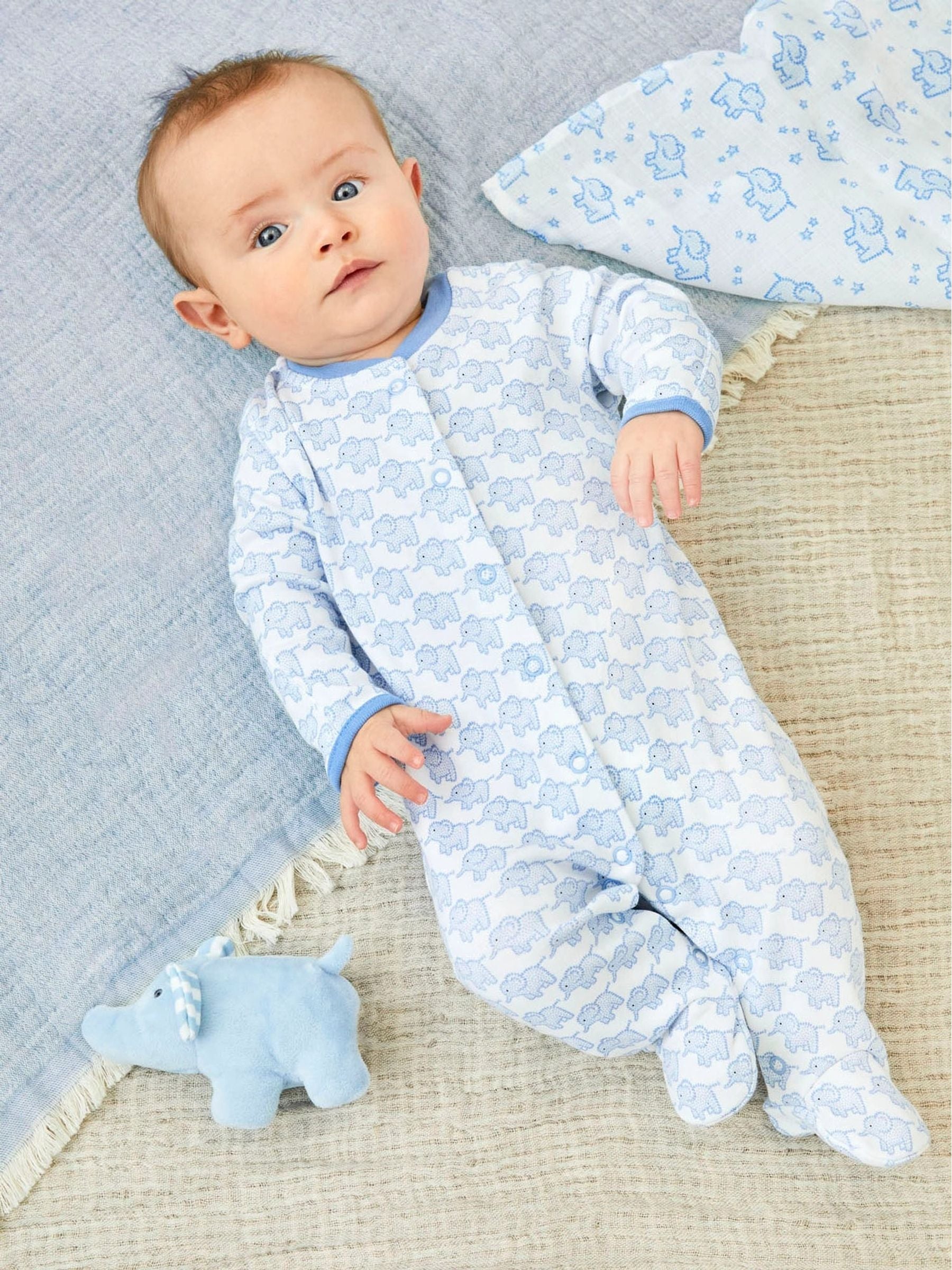George 3in1 Baby SleepSuit Scratch Mitts And Lined Feet(First Size/New Born)