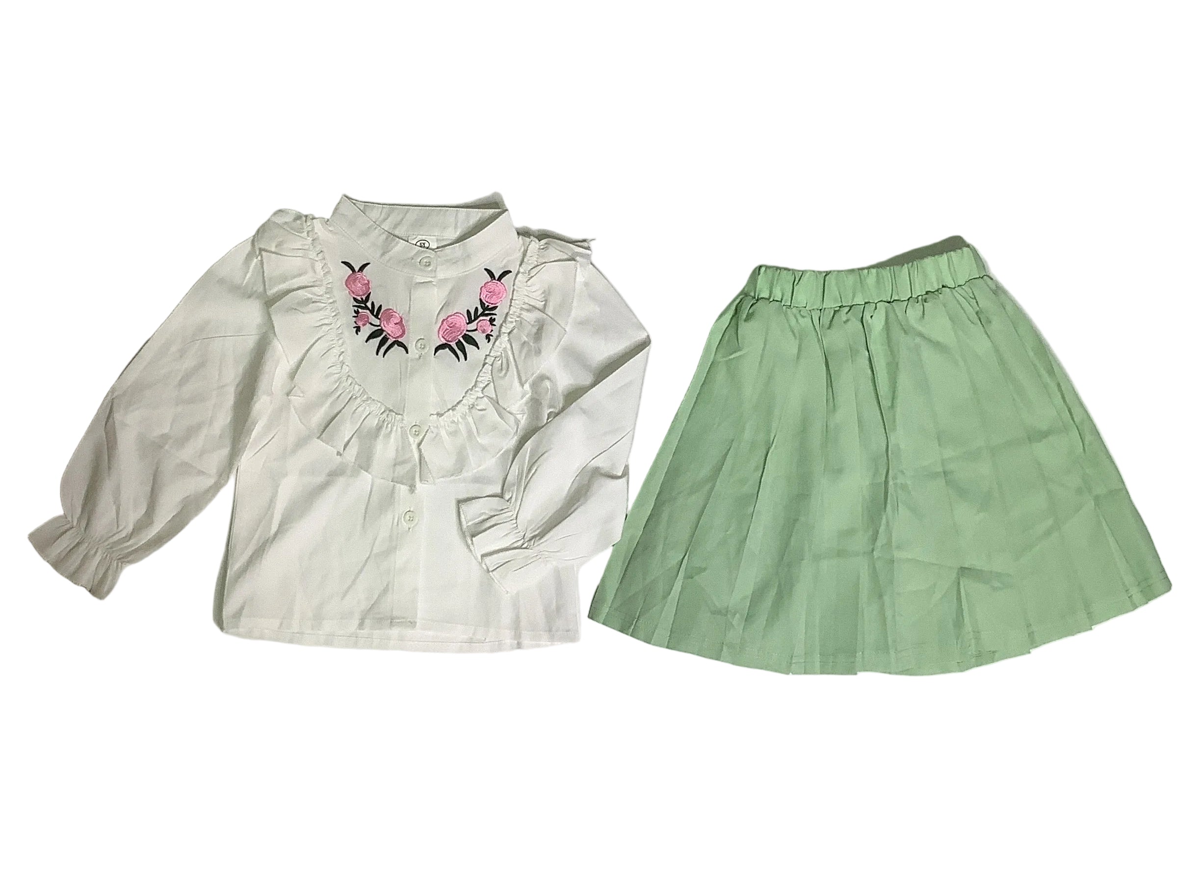 Flower design girls 2 piece set