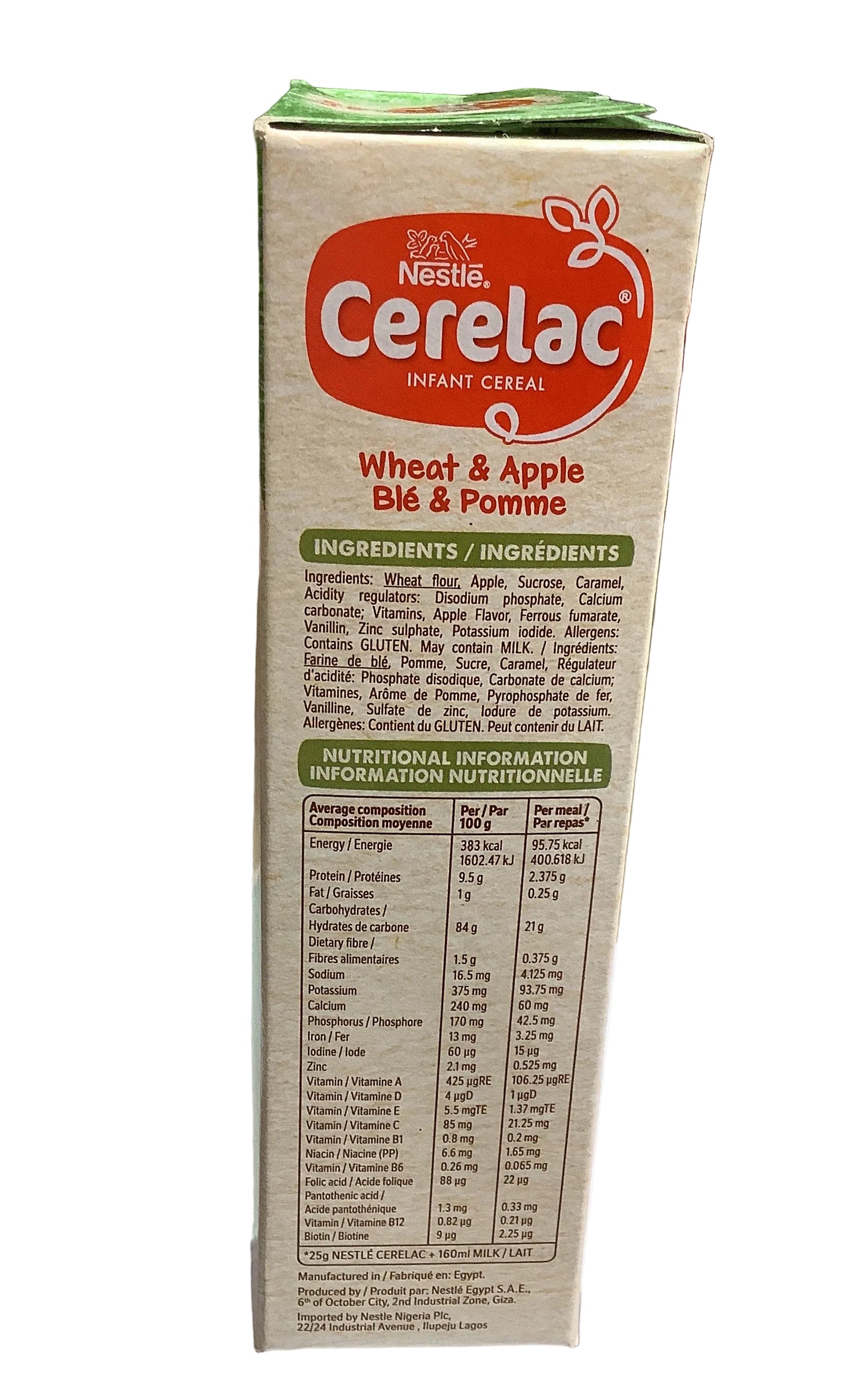 Nestle Cerelac Infant Wheat & Apple Cereal 250g(After 6months)