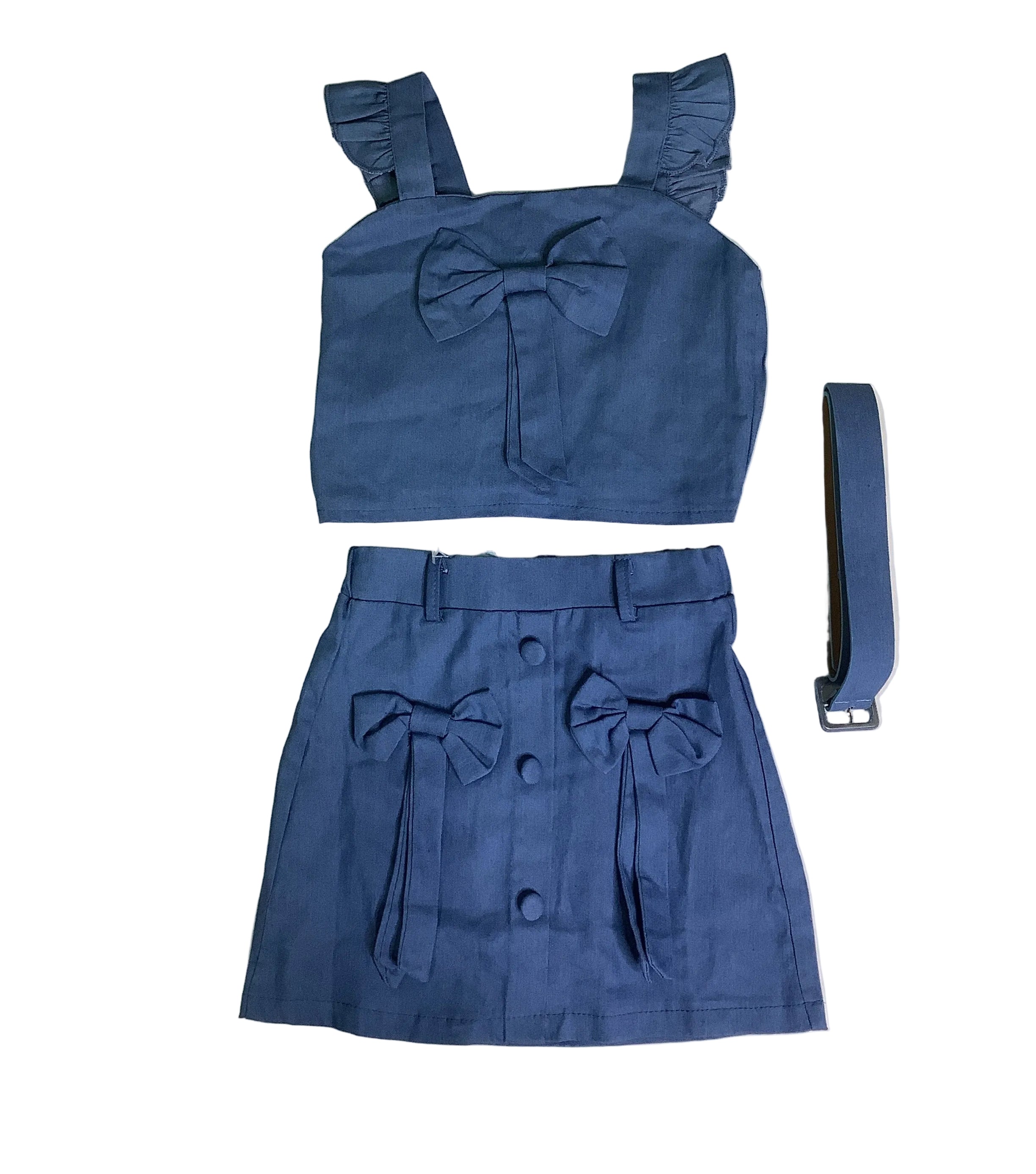 Girls 2 Piece Set With Belt.