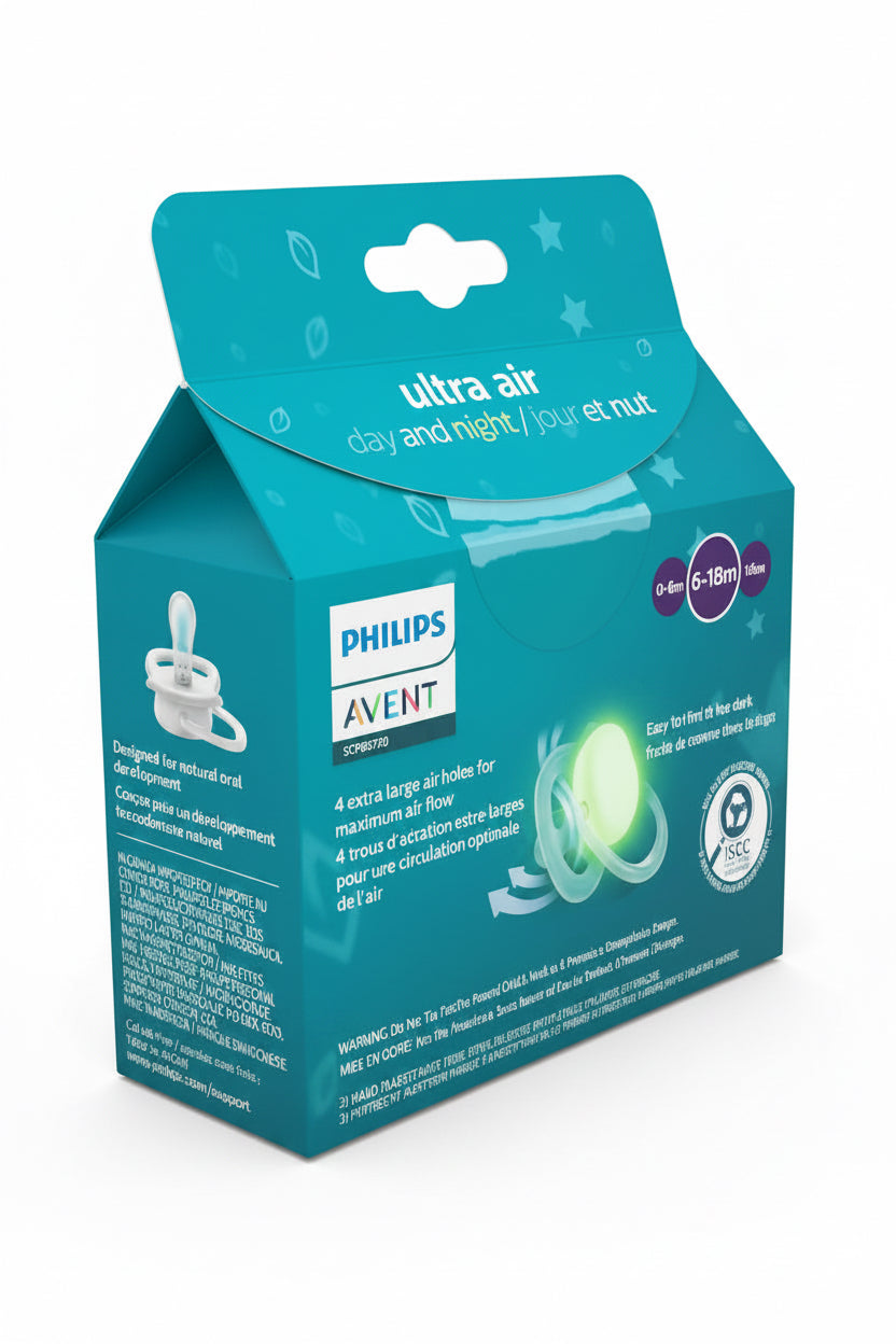 Philips Avent Ultra Air Baby Pacifier 3in1 Pack 98% Nipple Acceptance 6-18m