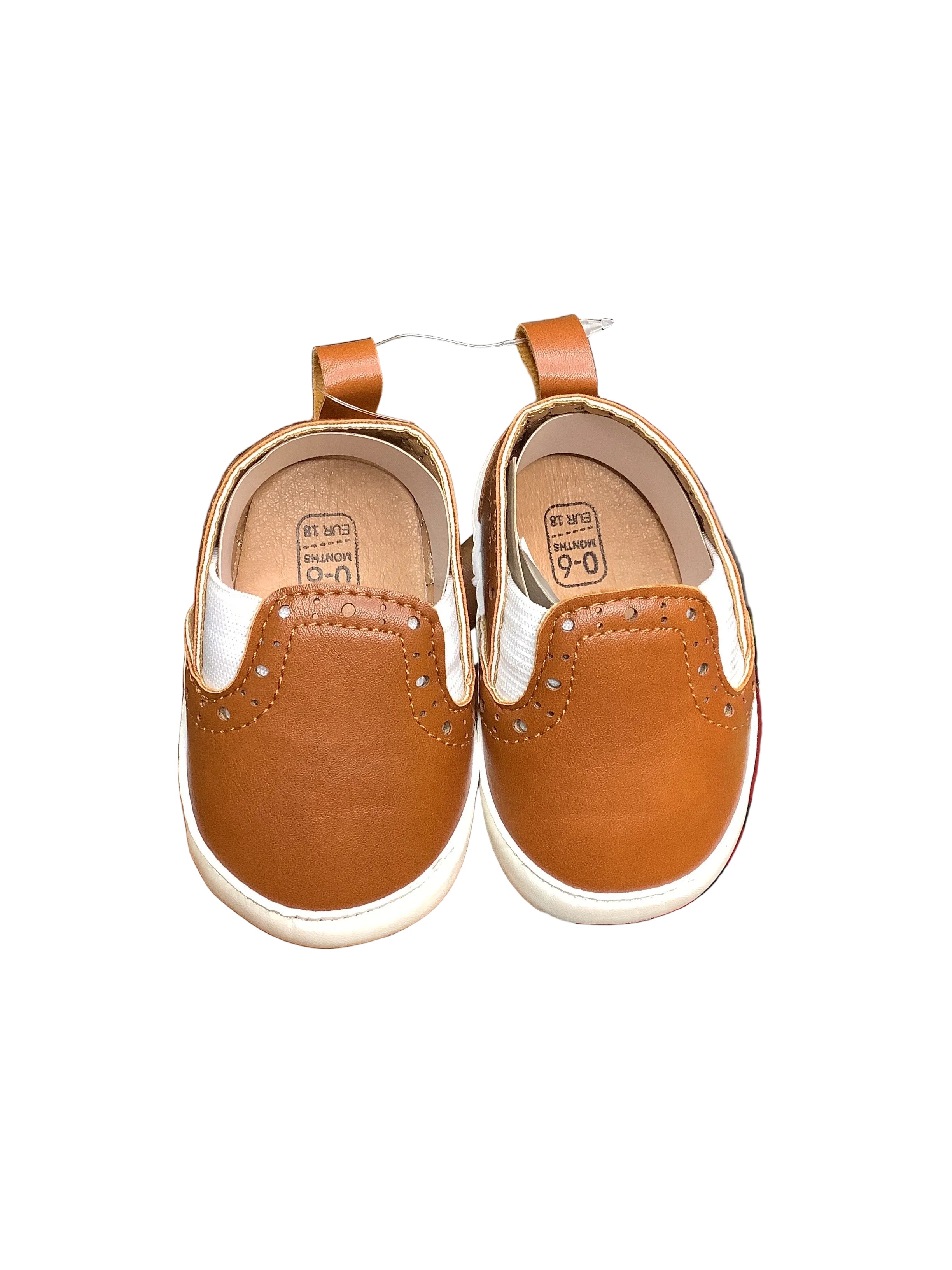 Brown With White Sole Baby Shoes.