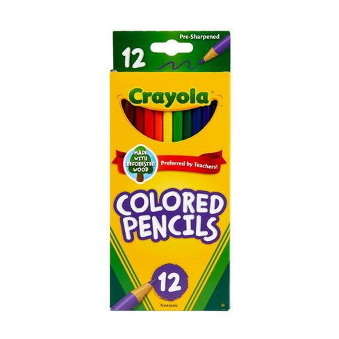 12 CRAYOLA COLORED PENCILS