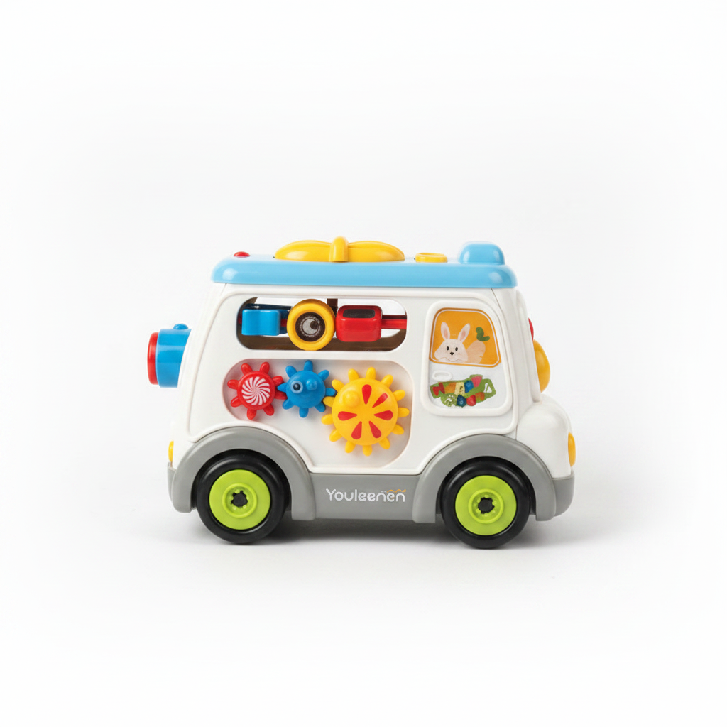 Youleen Multi-Function Pull Musical Bus (19m+)