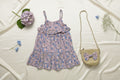Rabbit Bear Organic Girls Carribean Gown With hand Bag