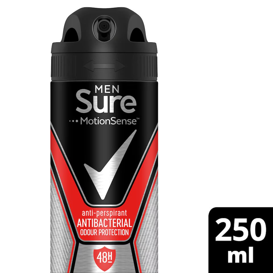 Sure Men Motion Sense Anti Bacterial odour protection 48h (250ml).