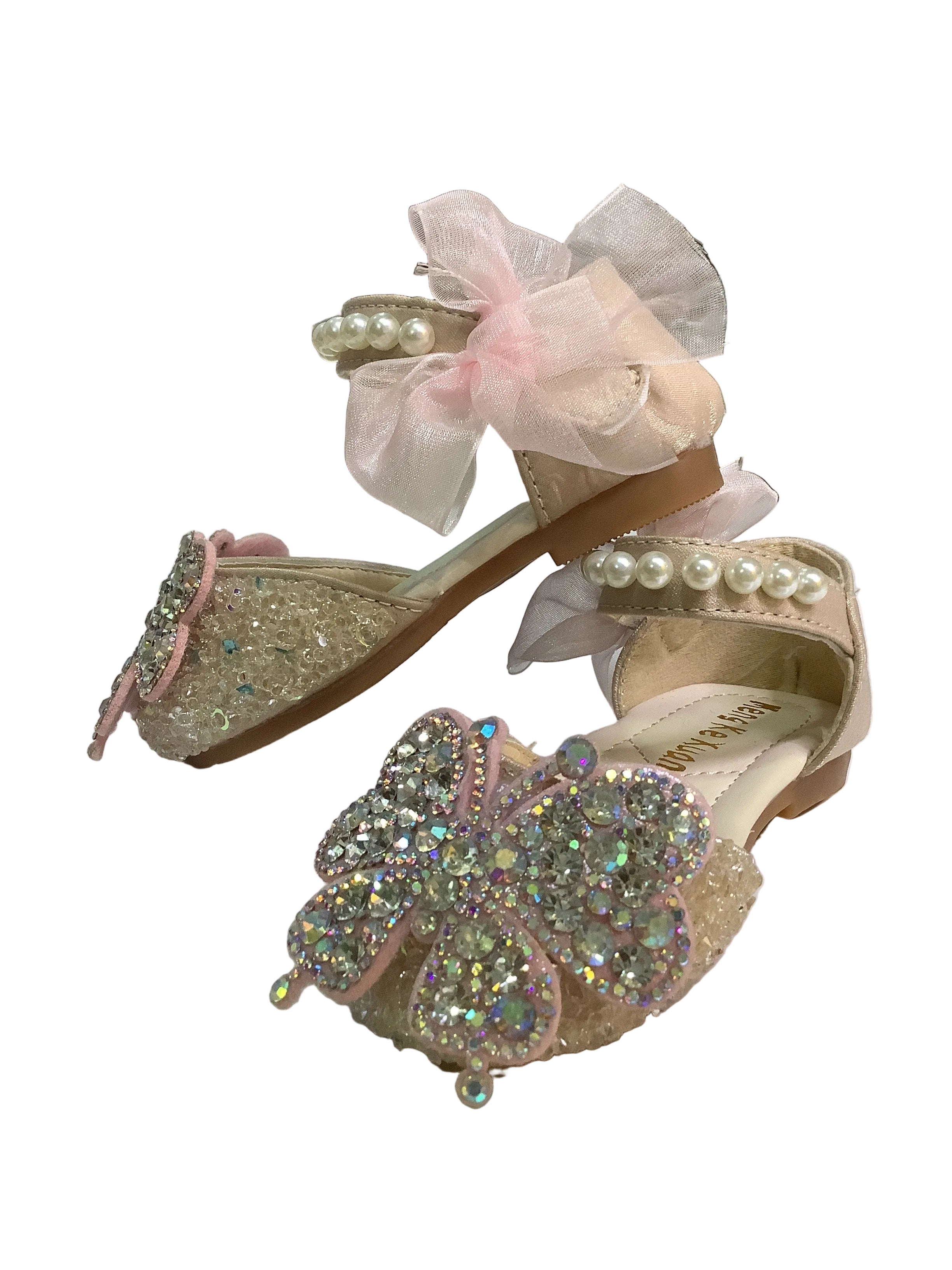 MENG KE XUAN SHOE With side bow tie