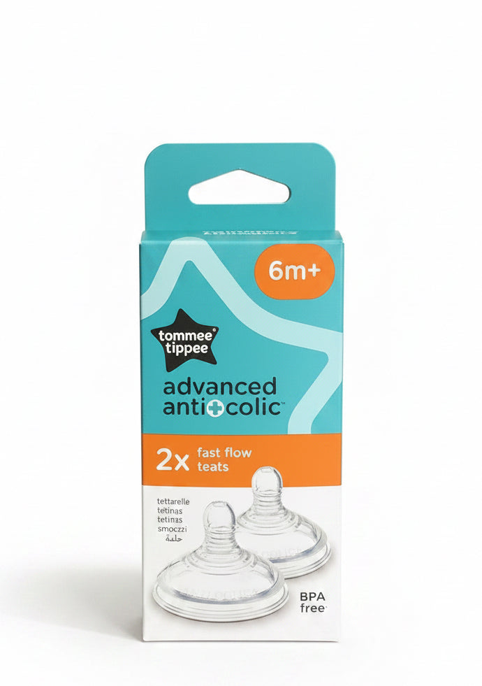 Tommee Tippee Advanced Anti-Colic 2x Fast Flow Teats (6m+)