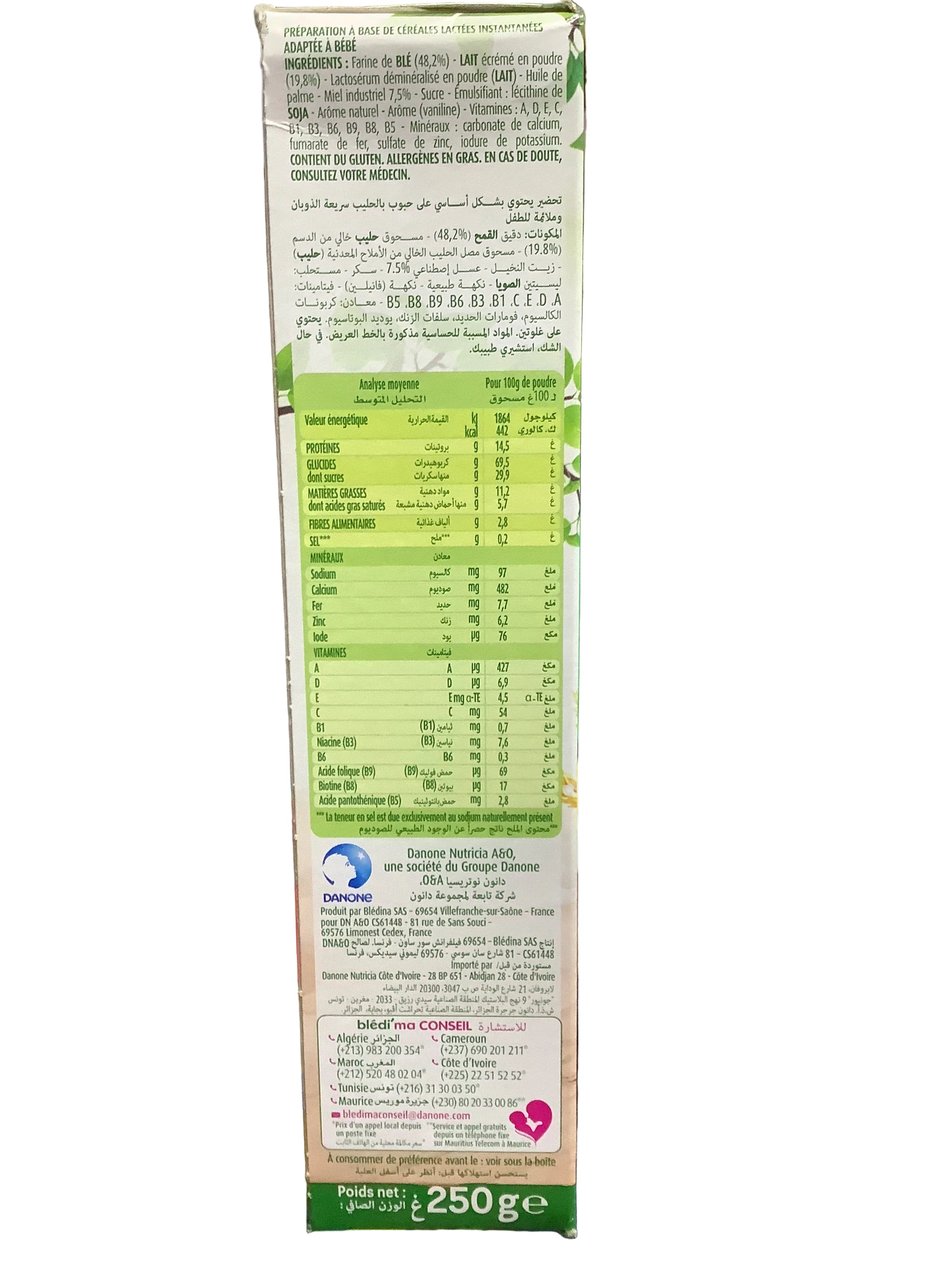 Bledine Miel & Lait 250g (6-36months)