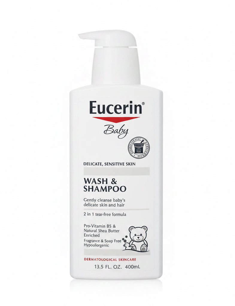 Eucerin Baby Delicate, Sensitive Skin Wash & shampoo 400ml.