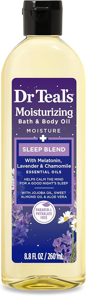Dr. Teals Moisturizing Bath & Body Oil Moisture Sleep Blend (260ml).