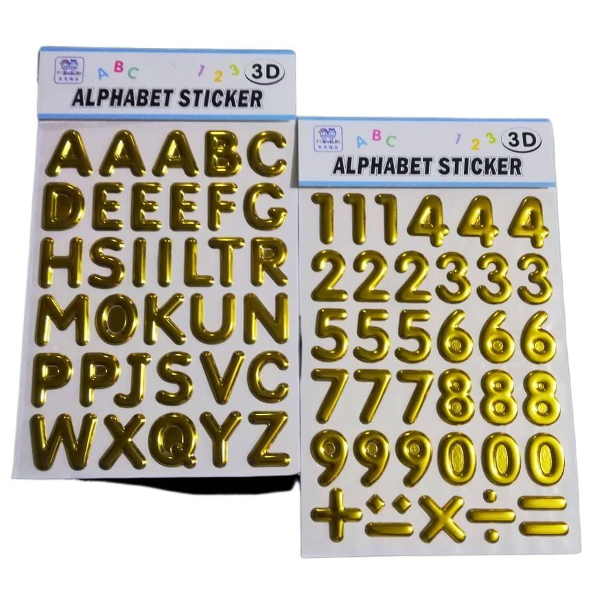 3D Alphabet Sticker