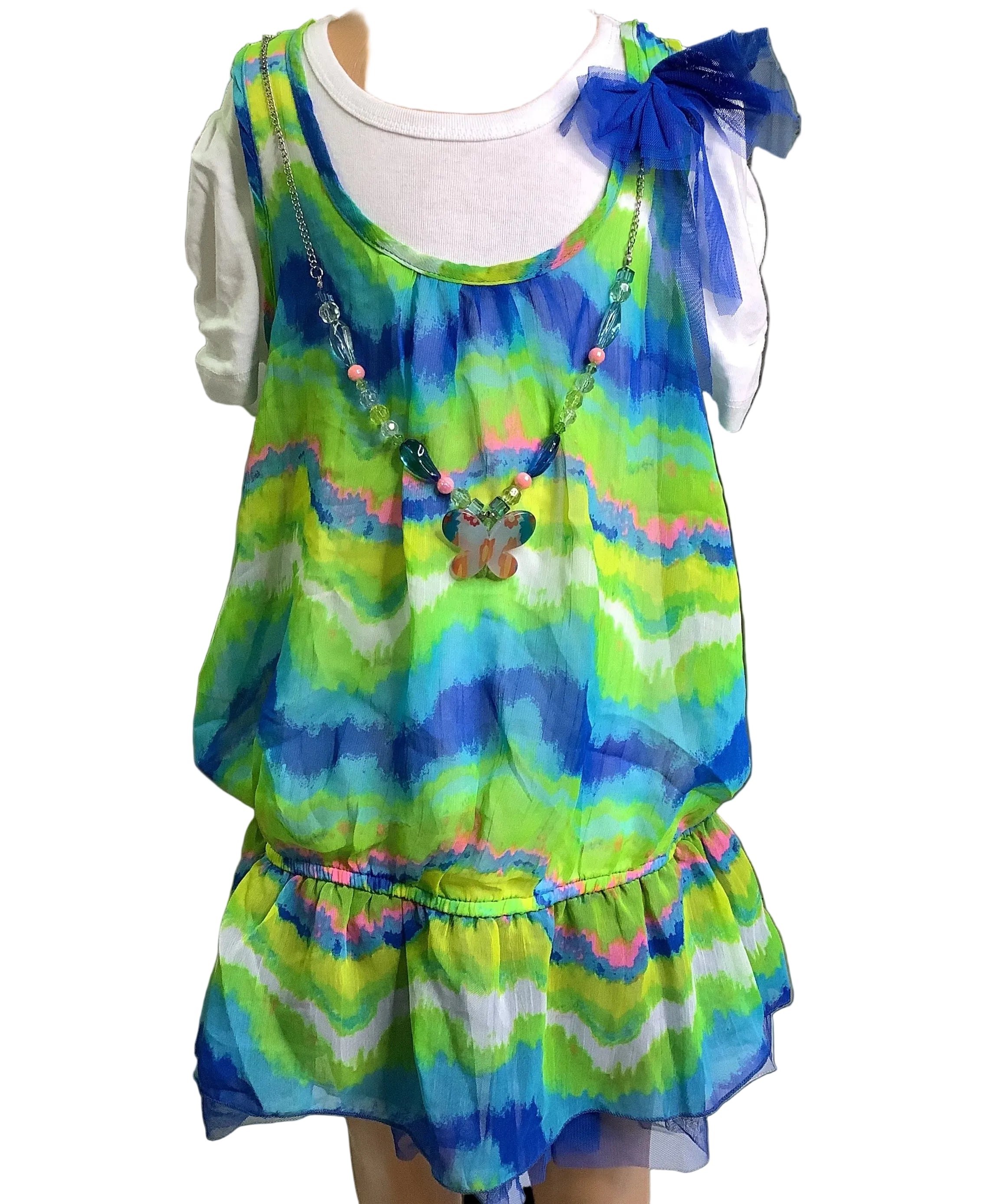 Sears Tempted Girls 2fer Tunic with Neck MULT XL(18)
