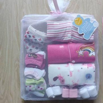 Child Of Mine Set of Baby Bodysuits With Socks and face towel