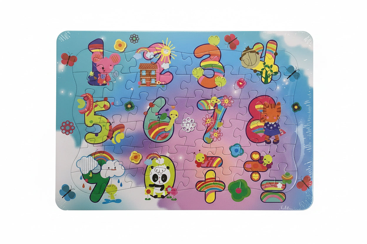 Number/Alphabet Animal Character Puzzle.