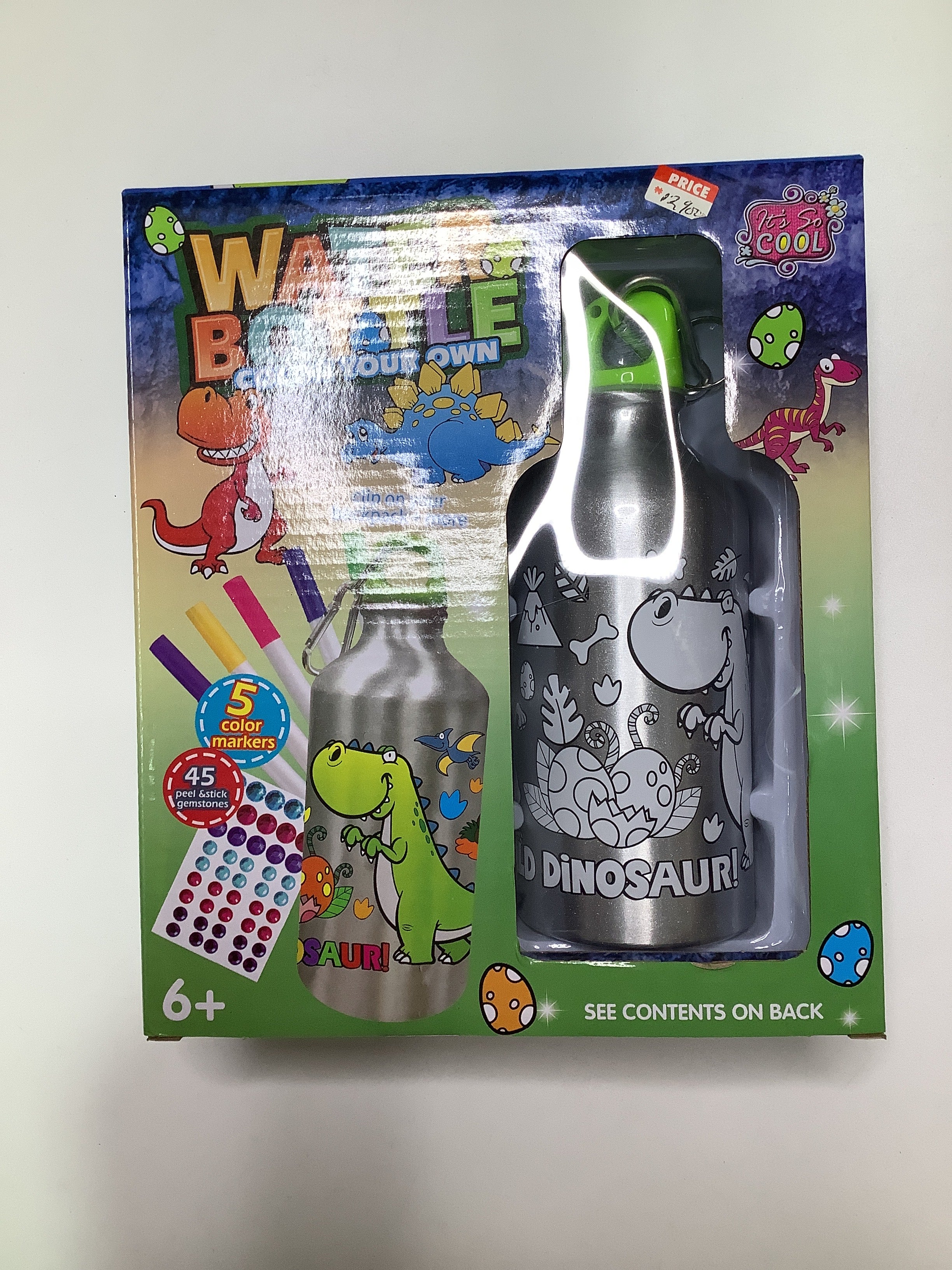 It's So Cool Water Bottle (Clip On Your Backpack)(5 Color Markers) 6+