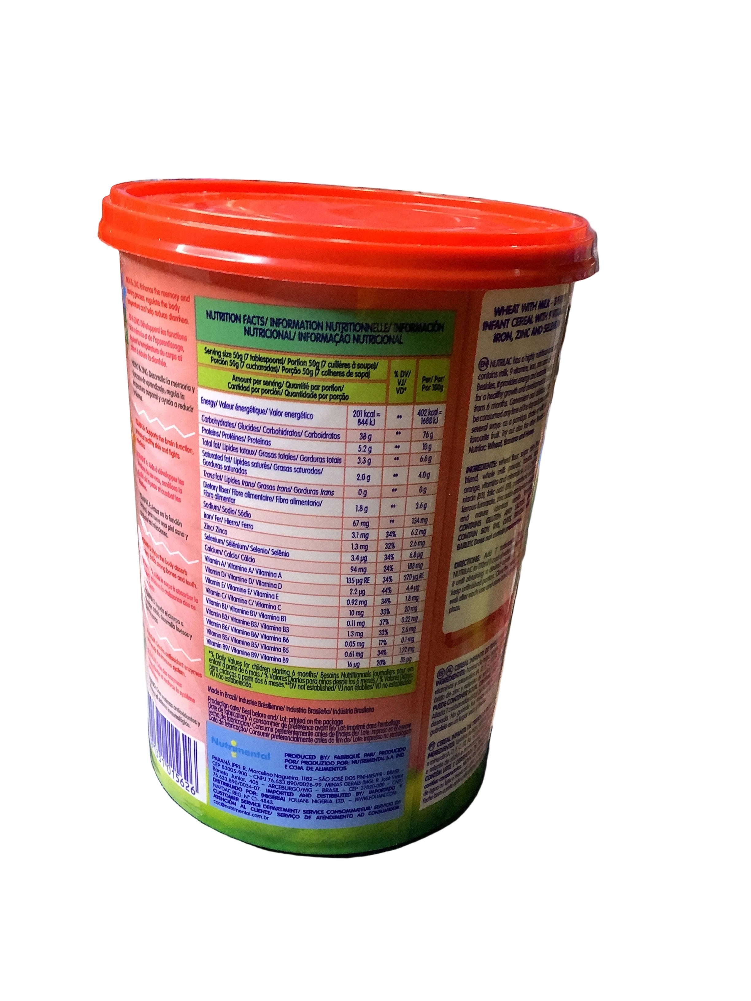 Nutrilac Infant Cereal With Milk 3 Fruits.  360g