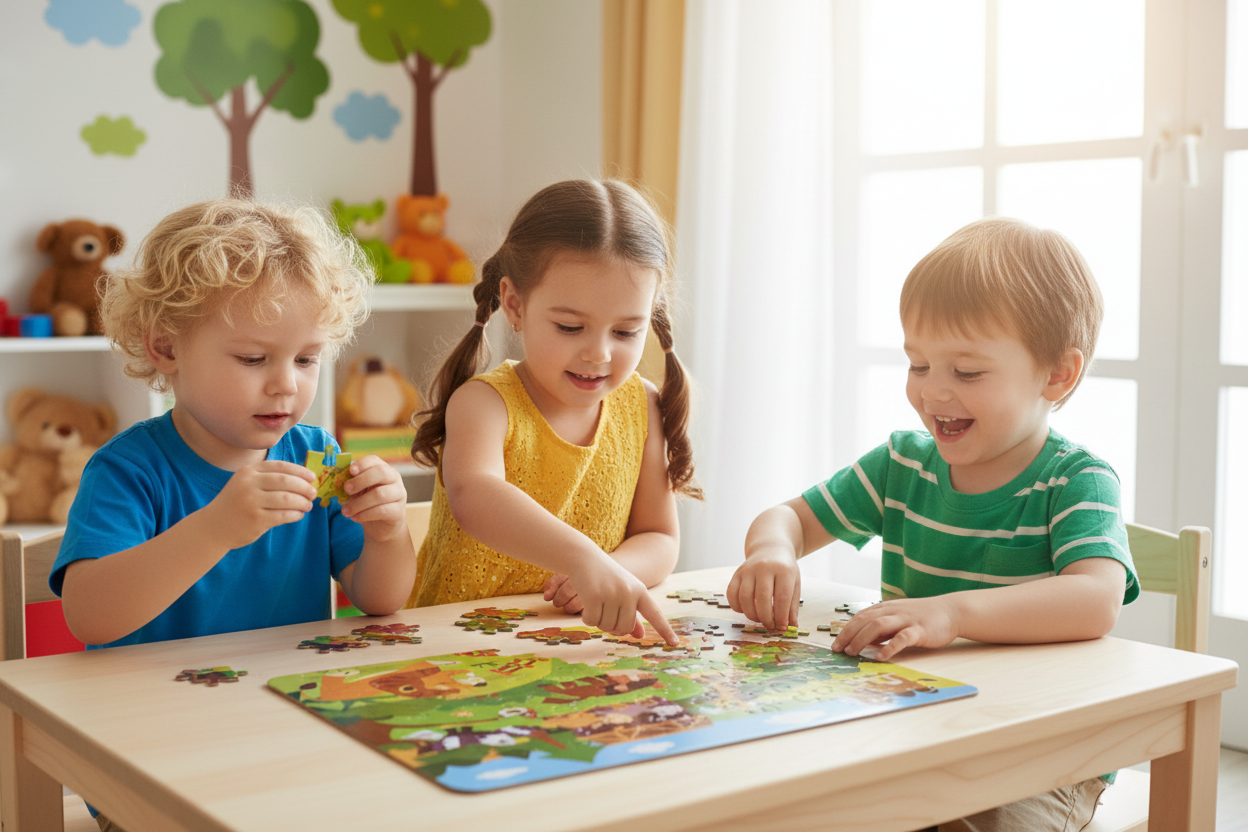 Number/Alphabet Animal Character Puzzle.