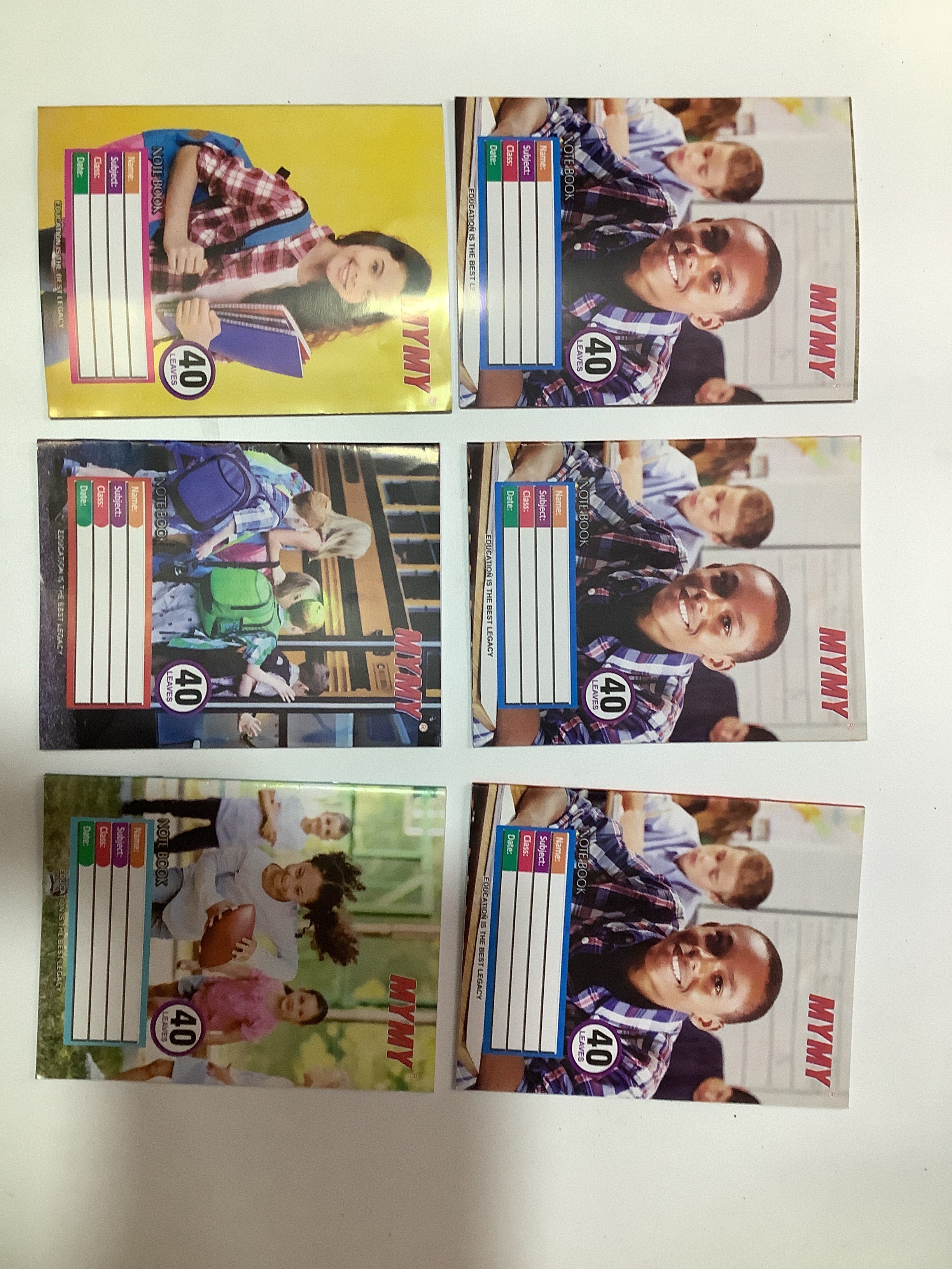 MYMY Note Book (Education is The Best Legacy) 40 Leavees.