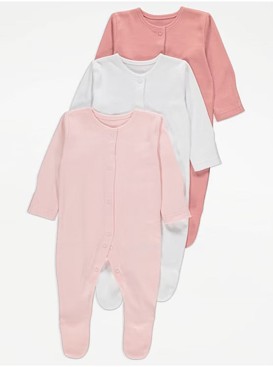 George 3in1 Overall Baby Sleep Suits (12-18months)