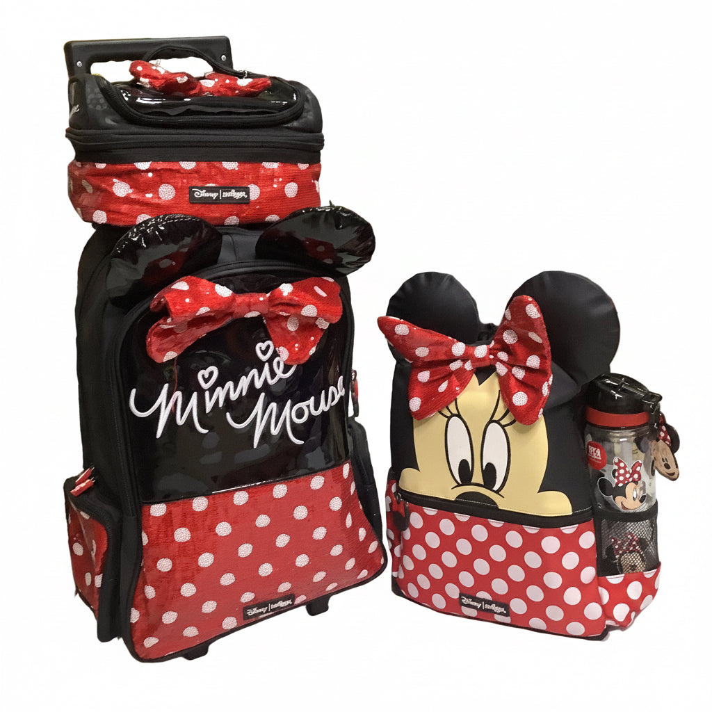 Smiggle Minnie Mouse Smiggle 4-in-1 Trolley Backpack Set
