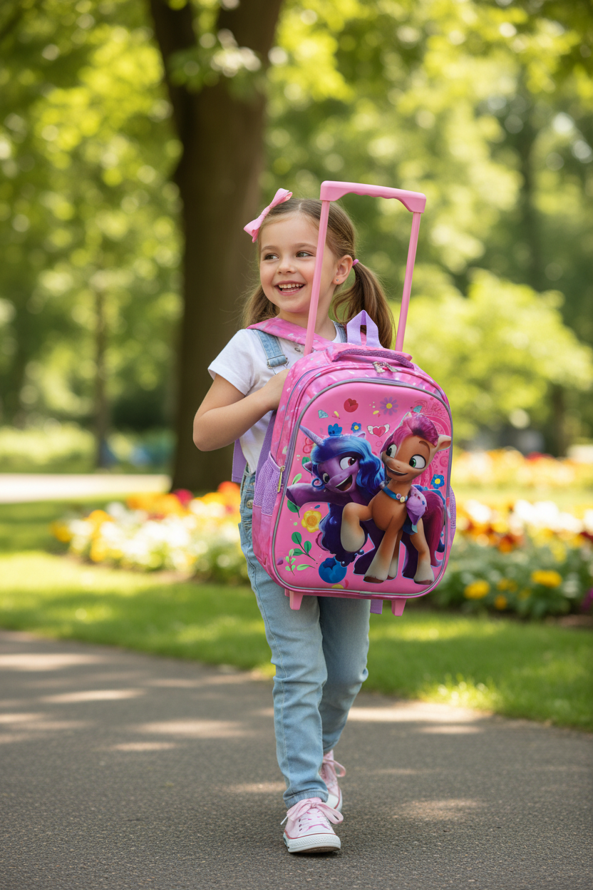 HSD Animal Unicorn Trolley School Bag