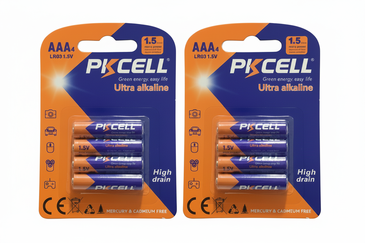 PK Cell AAA4 LR03 1.5V Ultra Alkaline Battery (Small Size)