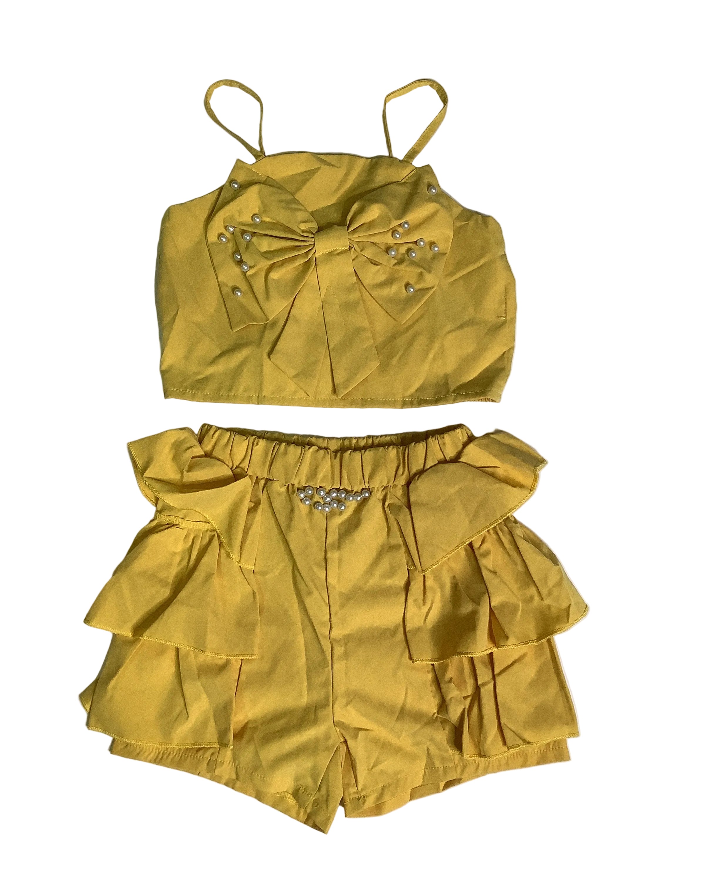 2 piece baby girl set with sleeves hand