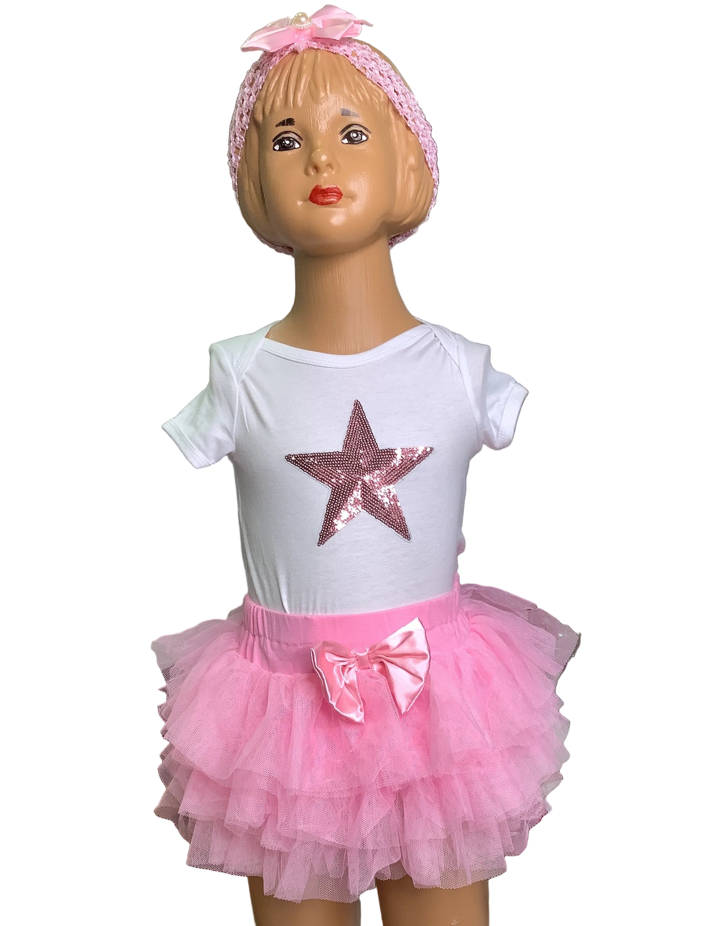 Girls Ballet 3 Piece Set(Body suit,Skirt & Headband)