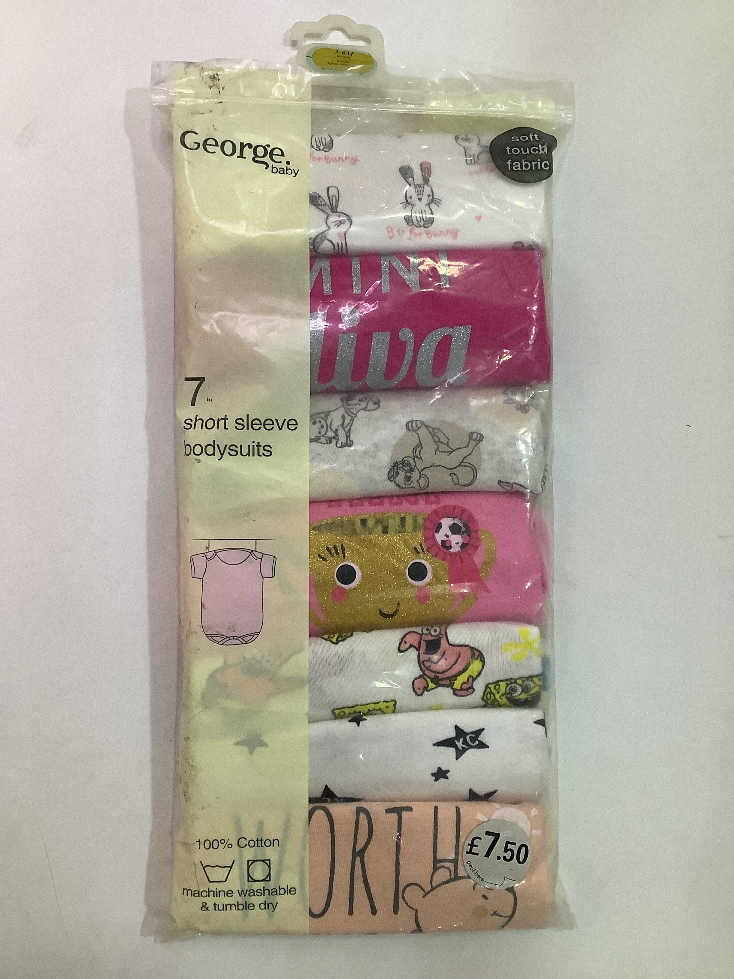 George 7in1 Baby BodySuits (3-6months)