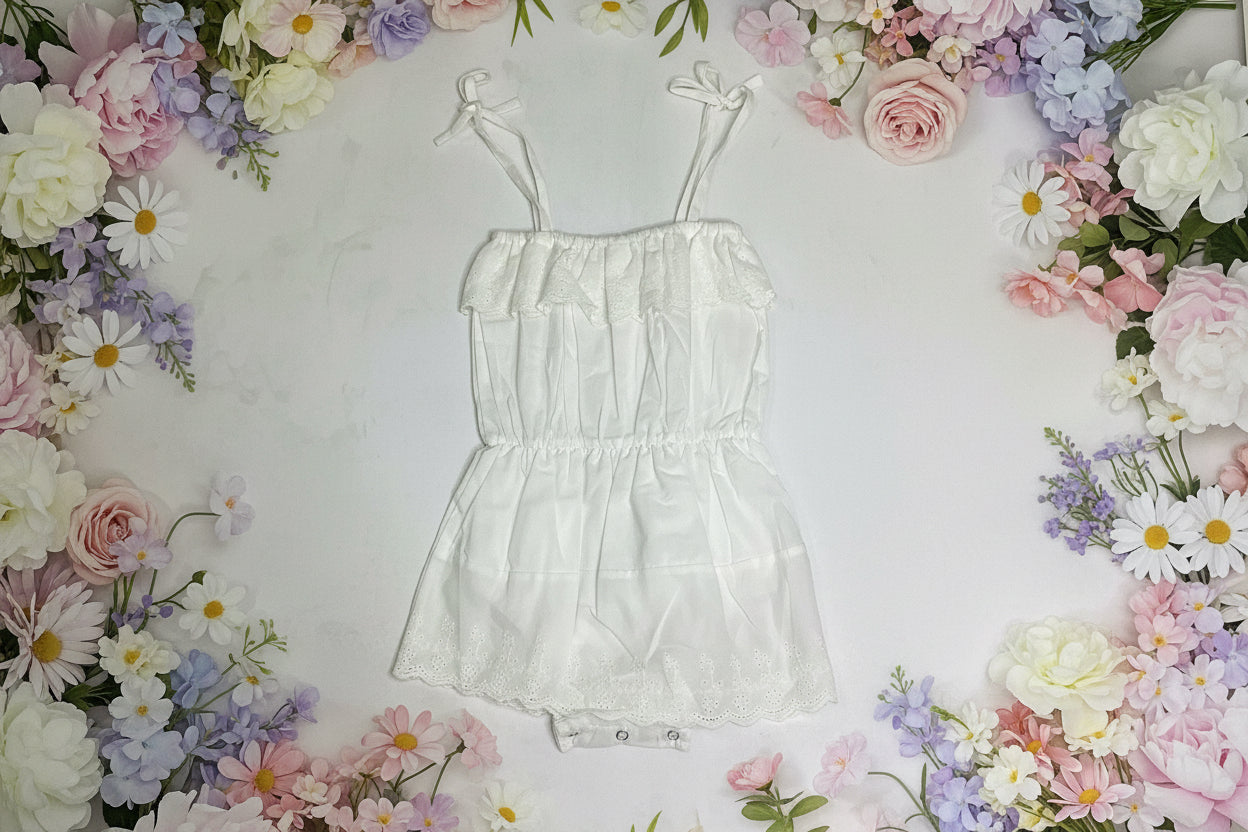 Pinafore Girl's Gown with nippy pant