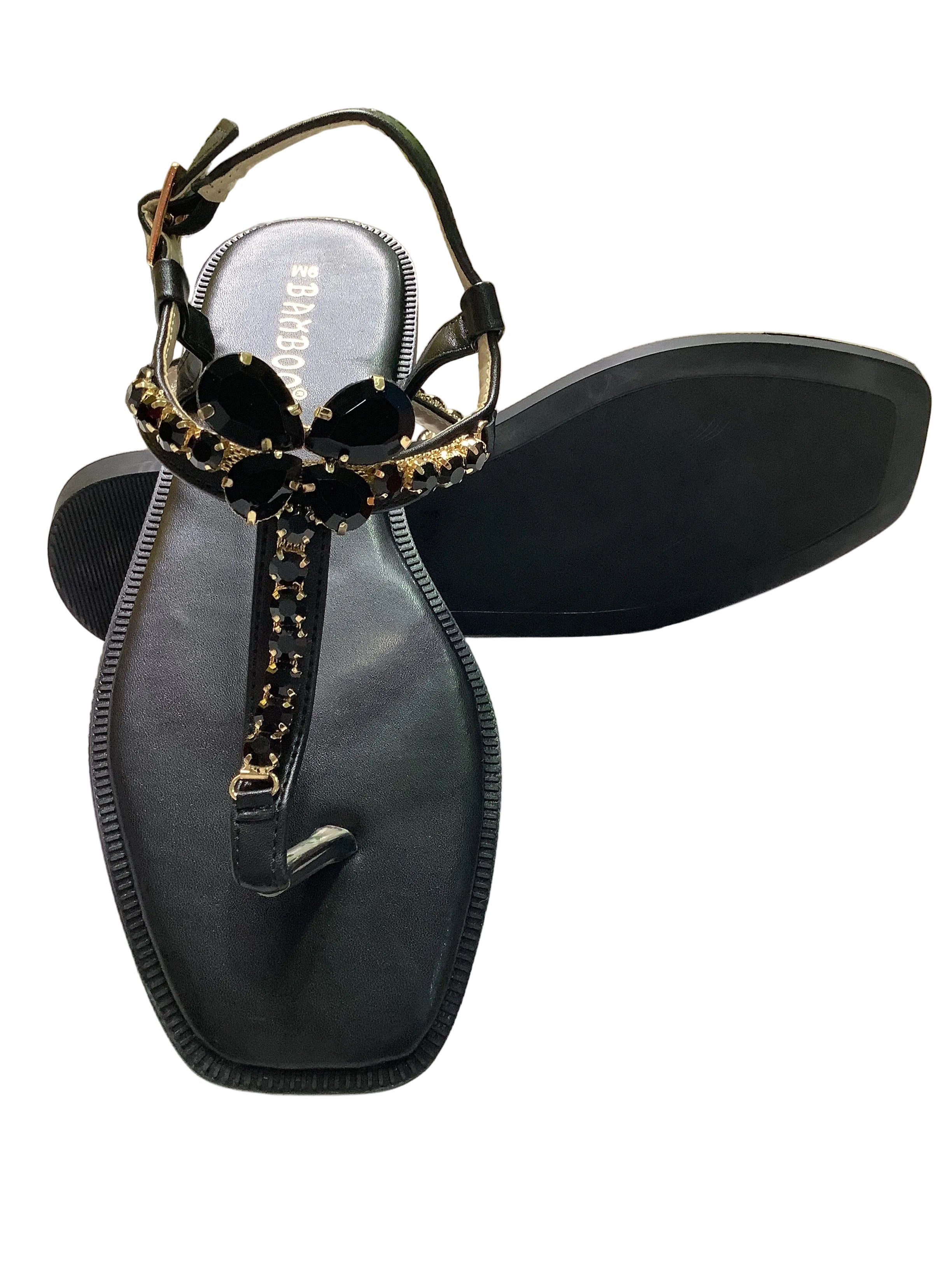 Bamboo Girl's Black Sandals.