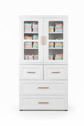 Kids Plastic Wardrobe With Gold Handles