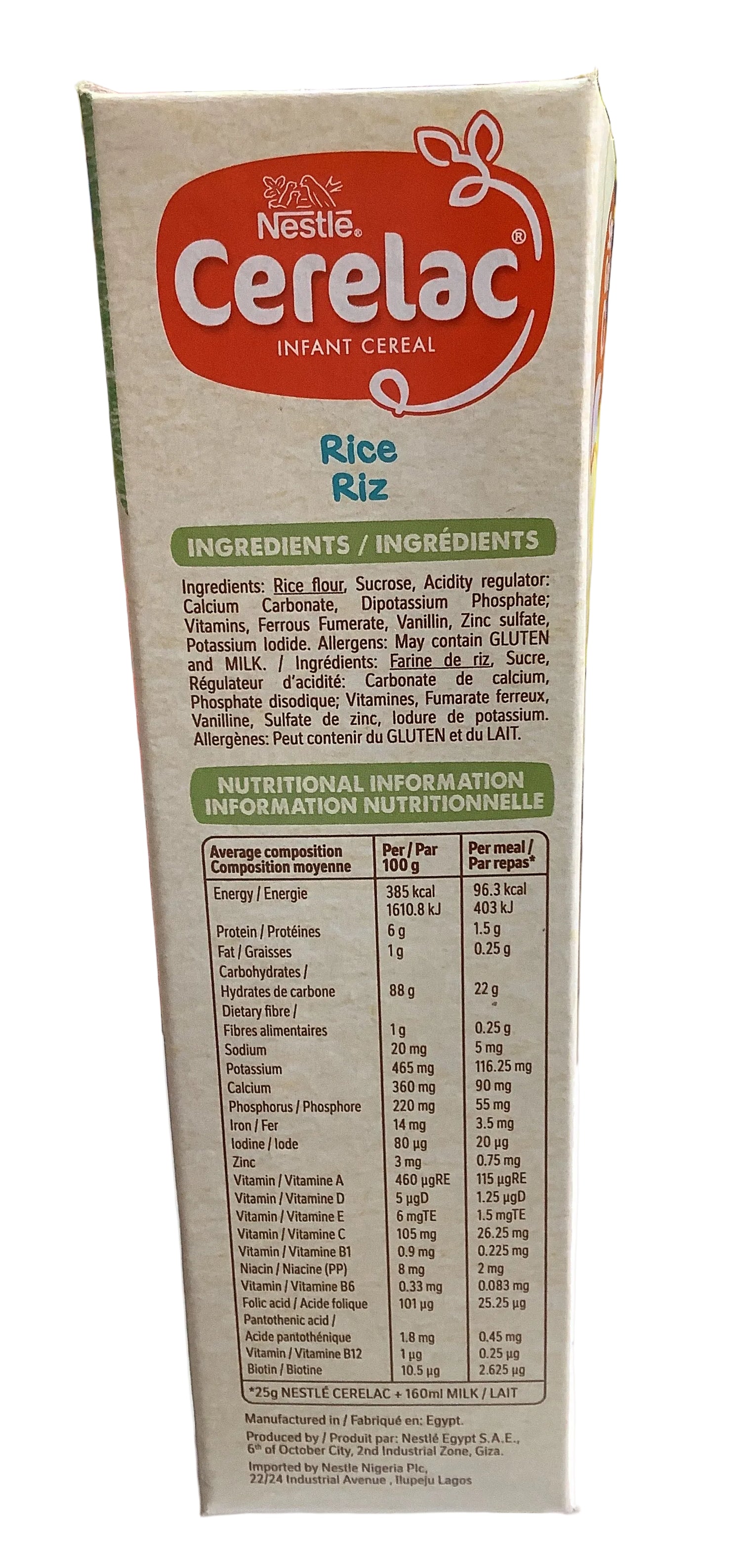 Nestle Cerelac Infants Rice Cereal 205g(After 6 months)