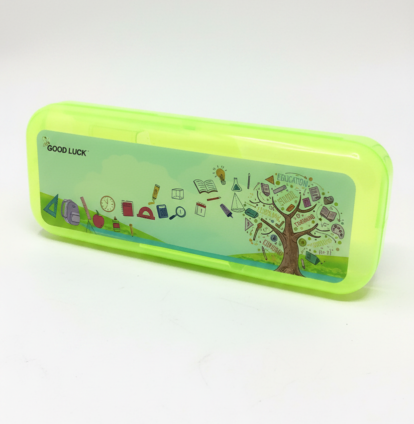 Good Luck Stationery Transparent Pencils Case(Round)